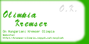 olimpia kremser business card